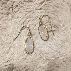 Kendra Scott gold drop earrings Iridescent Drusy